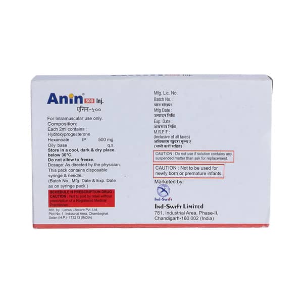 Anin 500mg Ampoule Of 2ml Injection