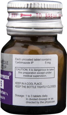 Anti Thyrox 5mg Bottle Of 100 Tablets