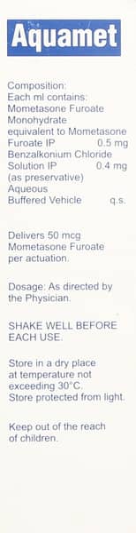 Aquamet Bottle Of 12ml Nasal Spray