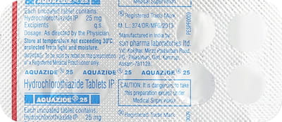 Aquazide 25mg Strip Of 10 Tablets