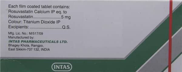 Arvast 5mg Strip Of 10 Tablets