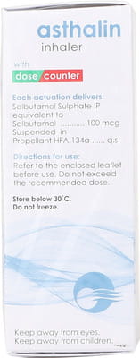 Asthalin 100mcg Cfc Free Box Of 200md Metered Dose Inhaler