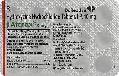 Atarax 10mg Strip Of 15 Tablets