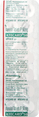 Atecard 50mg Strip Of 14 Tablets