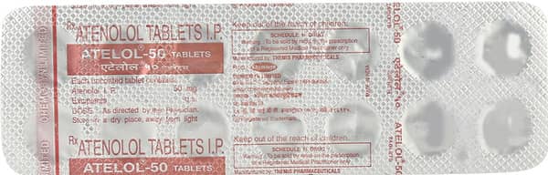 Atelol 50mg Strip Of 14 Tablets