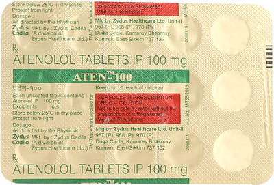 Aten 100mg Strip Of 14 Tablets