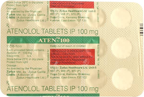 Aten 100Mg Strip Of 14 Tablets