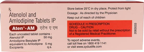 Aten Am 5/50mg Strip Of 14 Tablets