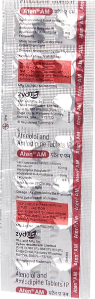 Aten Am 5/50mg Strip Of 14 Tablets