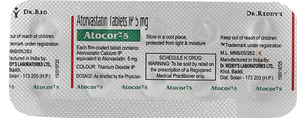 Atocor 5mg Strip Of 10 Tablets