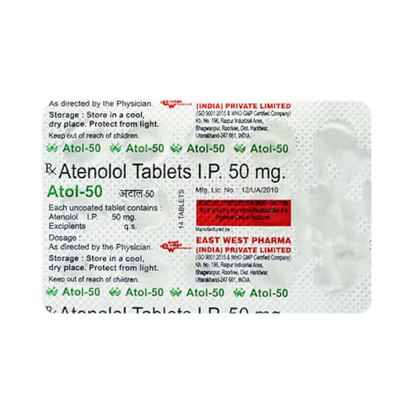 Atol 50Mg Strip Of 14 Tablets