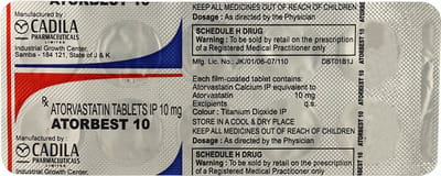 Atorbest 10mg Strip Of 10 Tablets