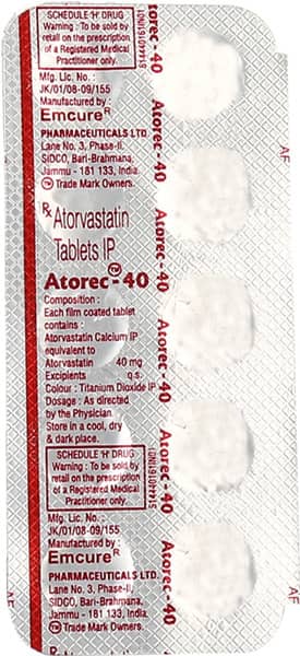 Atorec 40Mg Strip Of 10 Tablets