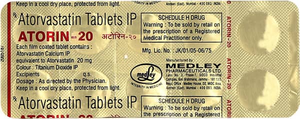 Atorin 20mg Strip Of 10 Tablets