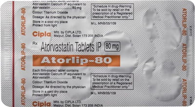 Atorlip 80mg Strip Of 7 Tablets