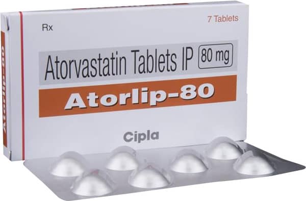 Atorlip 80Mg Strip Of 7 Tablets