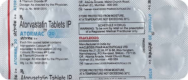 Atormac 20mg Strip Of 10 Tablets