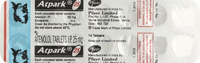 Atpark 25mg Strip Of 14 Tablets
