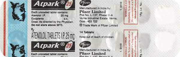 Atpark 25mg Strip Of 14 Tablets