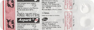 Atpark 50mg Strip Of 14 Tablets