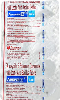 Augpen Lb 625mg Strip Of 10 Tablets