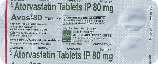 Avas 80mg Strip Of 10 Tablets