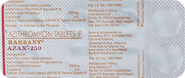 Azax 250 Tablet