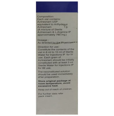 Azenam 1gm Dry Vial Of 1 Powder For Injection