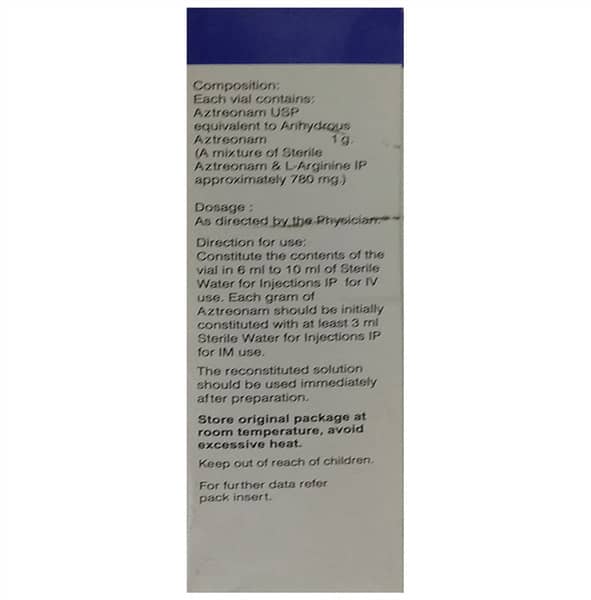 Azenam 1gm Dry Vial Of 1 Powder For Injection