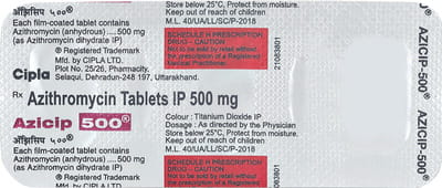 Azicip 500mg Strip Of 3 Tablets