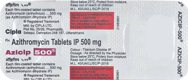 Azicip 500 Tablet