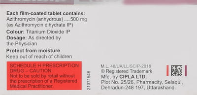 Azicip 500mg Strip Of 3 Tablets