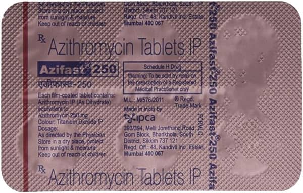 Azifast 250Mg Strip Of 6 Tablets