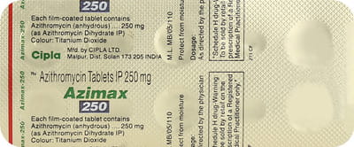 Azimax 250mg Strip Of 6 Tablets