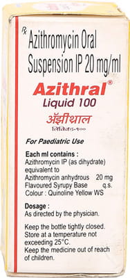 Azithral 100mg Bottle Of 15ml Liquid