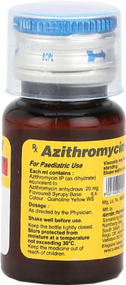 Azithral 100mg Bottle Of 15ml Liquid