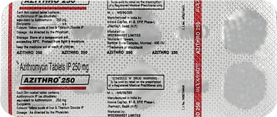 Azithro 250mg Strip Of 6 Tablet