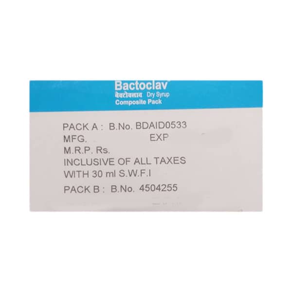 Bactoclav 228.5mg Bottle Of 30ml Dry Syrup