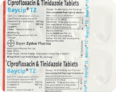Baycip Tz Strip Of 10 Tablets