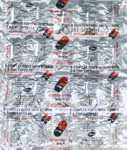 Becosules Z Strip Of 20 Capsules