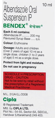 Bendex Bottle Of 10ml Suspension