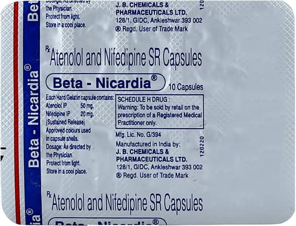 Beta Nicardia Strip Of 10 Capsules