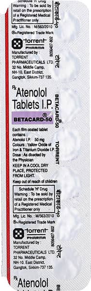 Betacard 50mg Strip Of 14 Tablets