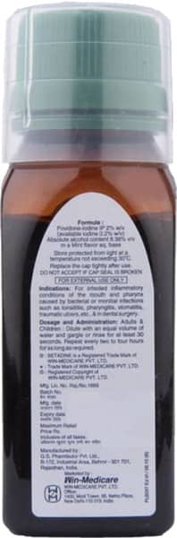 Betadine 2% Germicide Gargle | Mint Flavour
