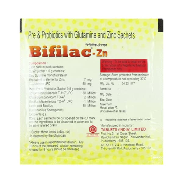 Bifilac Zn Pineapple Sach 1gm