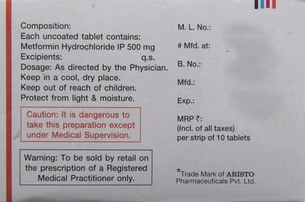 Bigomet 500mg Strip Of 10 Tablets