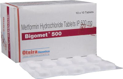 Bigomet 500mg Strip Of 10 Tablets