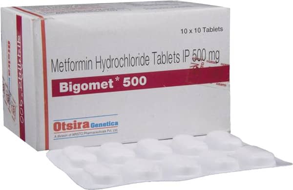Bigomet 500mg Strip Of 10 Tablets