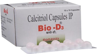 बायो डी3 0.25mcg 10 सॉफ्टजेल कैप्सूल्स की स्ट्रिप