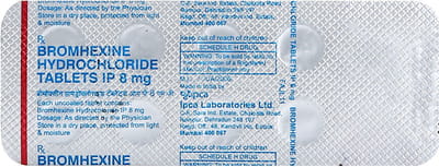 Bromhexine 8mg Strip Of 10 Tablets